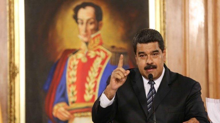 A handout photo made available by Moraflores press, shows the Venezuelan President Nicolas Maduro speaking during a event in Caracas, Venezuela, 09 January 2017.