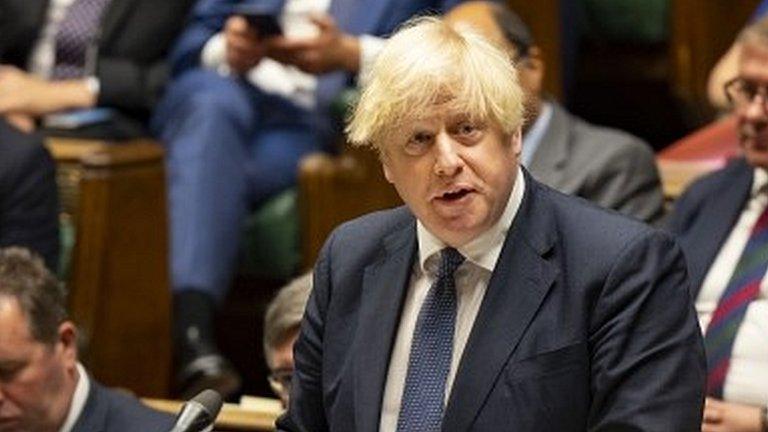 Boris Johnson in Commons