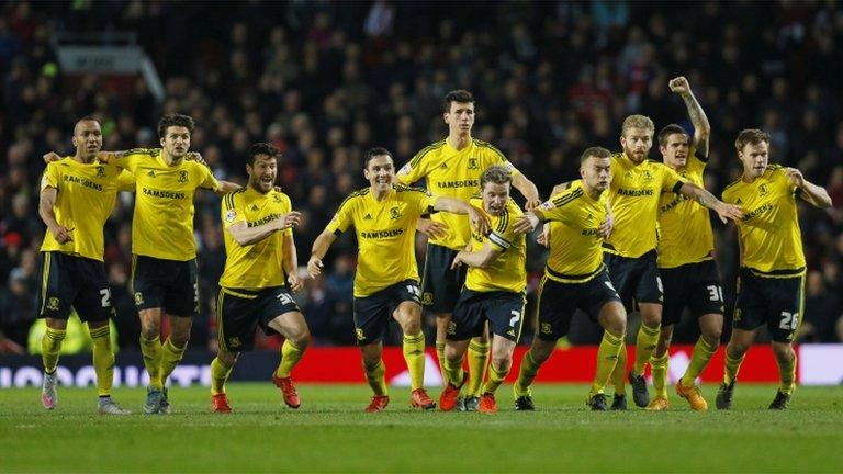 Middlesbrough players celebrates