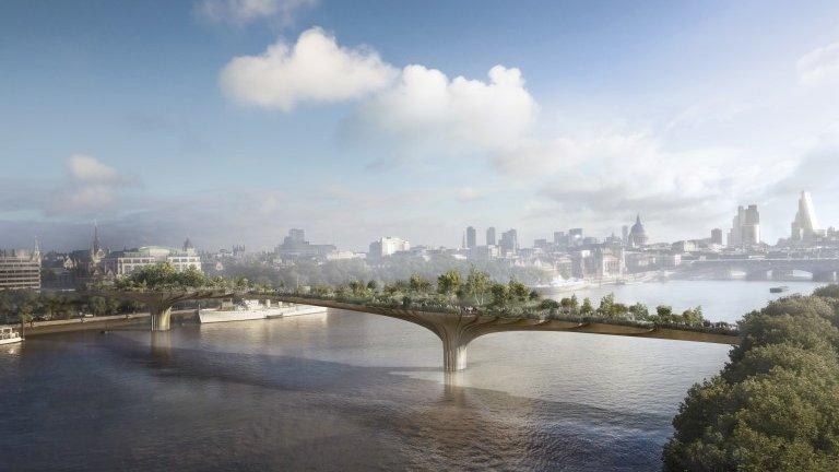 Artists impression of London garden bridge