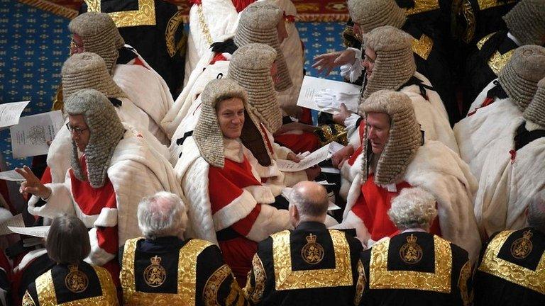 Peers in the House of Lords