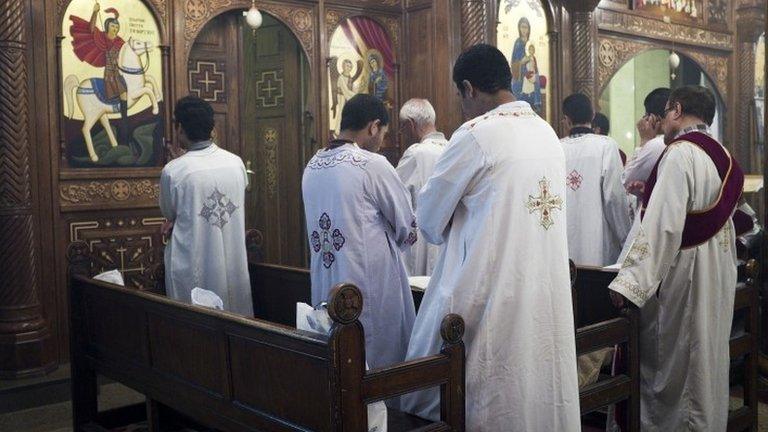 Coptic clerics in Egypt. File photo