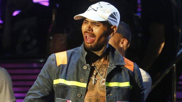 Chris Brown performing in Macau, July 2015