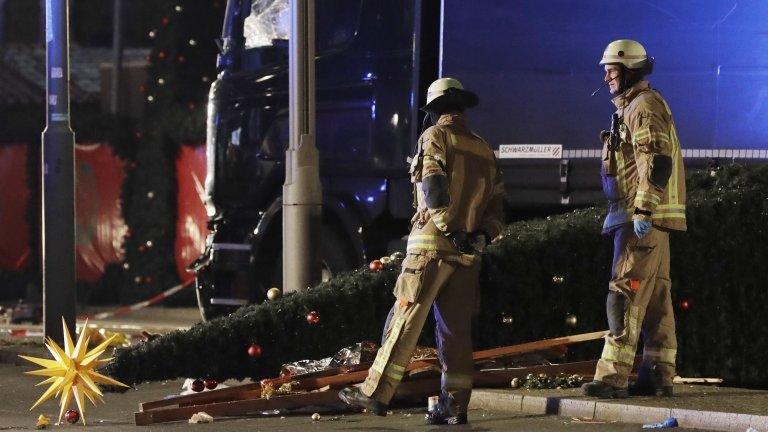 Aftermath of attack on Berlin Christmas market 19 December 2016