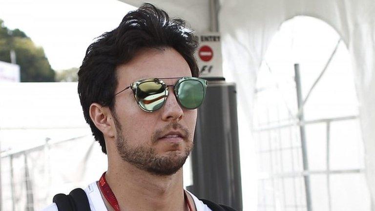 Mexican Formula One driver Sergio Perez of Sahara Force India F1 Team arrives at the paddock ahead of the Japanese Formula One Grand Prix at the Suzuka Circuit in Suzuka, central Japan, 06 October 2016.