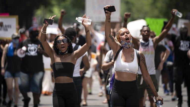 Protestors in Washington D.C, US