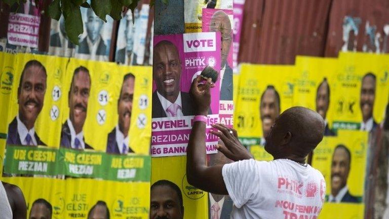 Electoral posters in Port-au-Prince, Haiti. Photo: September 2016