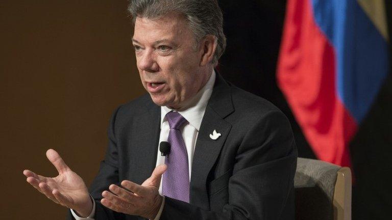 President Juan Manuel Santos in Washington