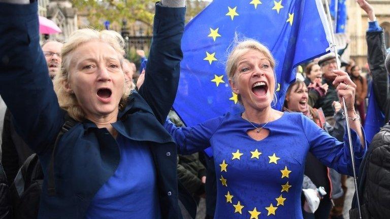 Women cheering as Letwin amendment passes