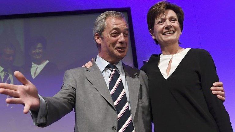 Nigel Farage and Diane James