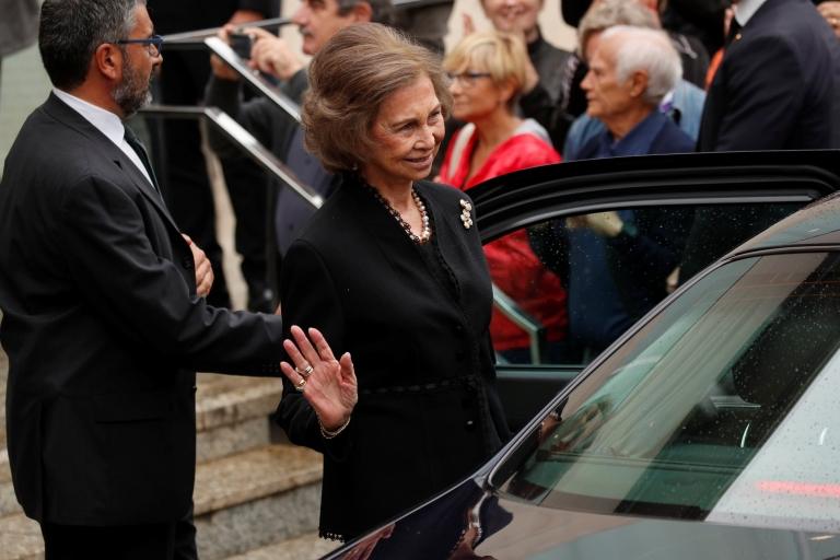 Queen Sophie at Montserrat Caballé's funeral