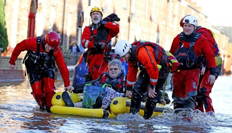 Rescue workers in Cumbria