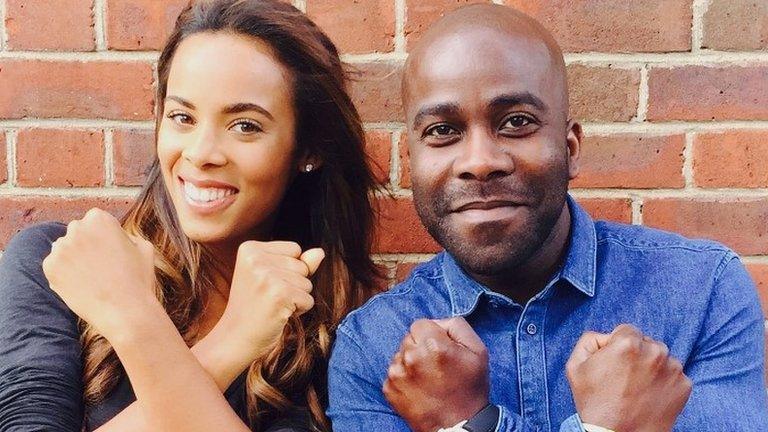 Rochelle Humes and Melvin Oddom