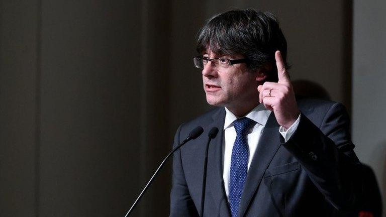 Catalonia's sacked leader Carles Puigdemont in Brussels