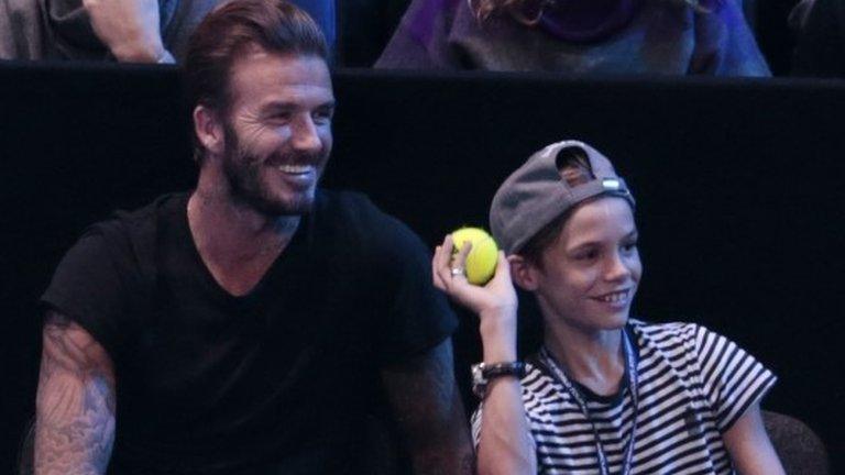 David Beckham with son Romeo