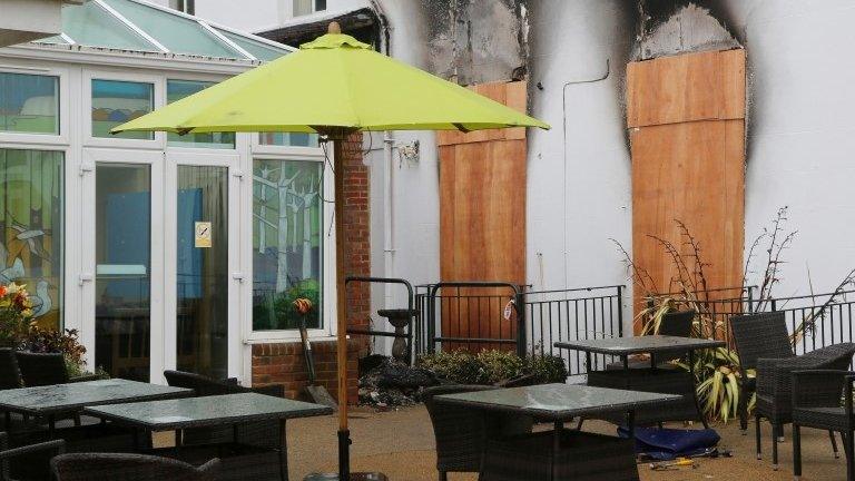 Fire damage at St Michael's Hospice