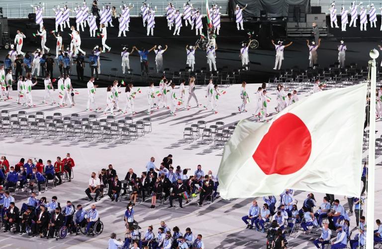 As the athletes entered they took their seats and were entertained by a dramatic show.