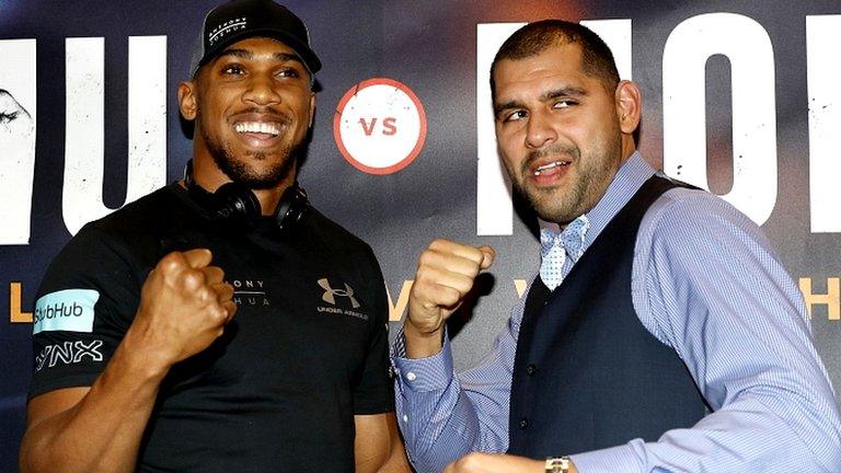 Anthony Joshua and Eric Molina