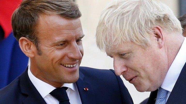 Emmanuel Macron and Boris Johnson