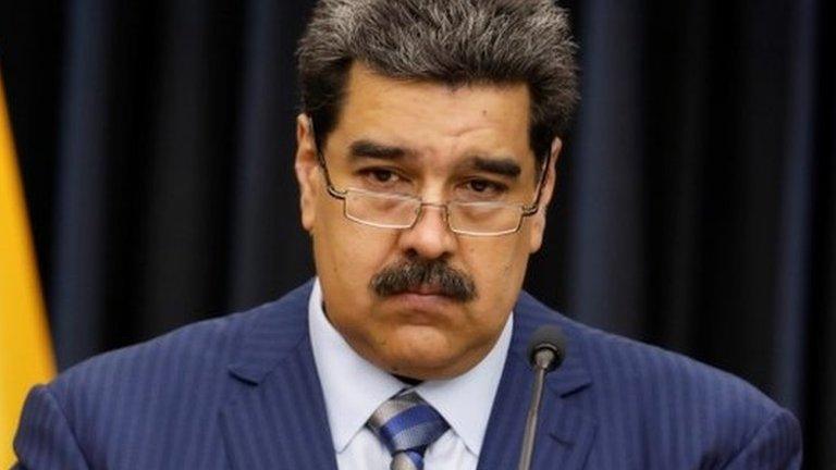 Venezuela"s President Nicolas Maduro pauses as he speaks during a news conference at Miraflores Palace in Caracas, Venezuela December 12, 2018.