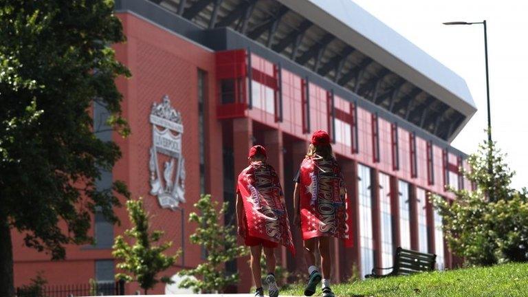 Liverpool fans at Anfield