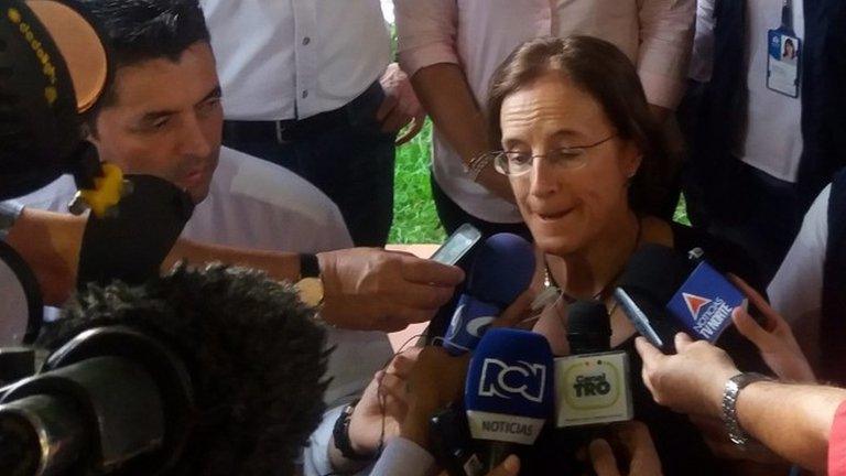 Salud Hernandez Mora in San Calixto, Colombia, after her release