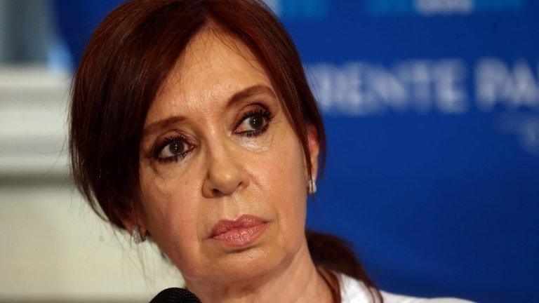 Cristina Fernandez during press conference in Buenos Aires