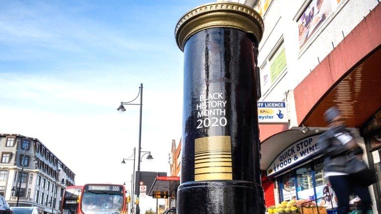post box painted black