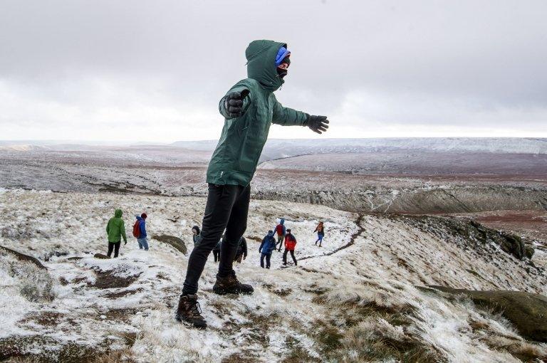 In Derbyshire some brave families went out for a wintery walk!