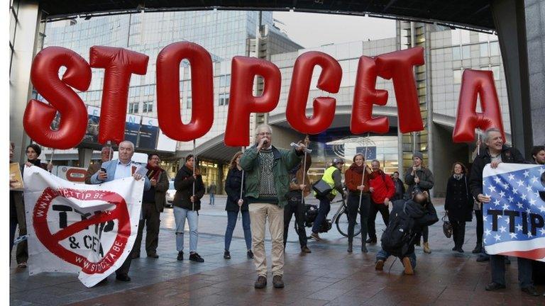 Anti-Ceta protest, Brussels 20 Oct 2016