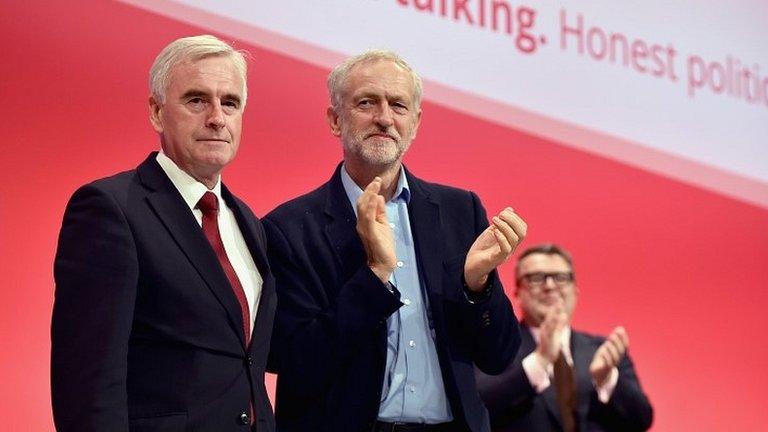 John McDonnell, left, with Jeremy Corbyn