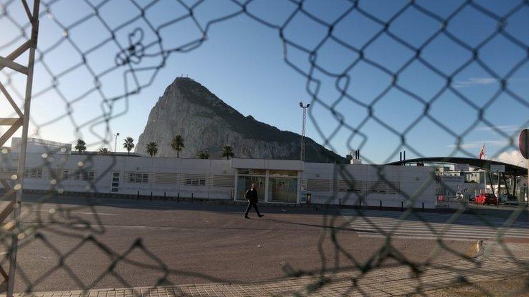 The Rock of the British overseas territory of Gibraltar