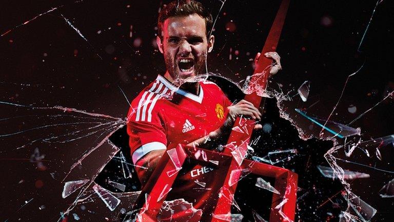 Juan Mata in United's new kit