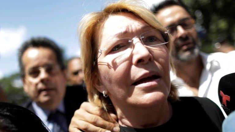 Venezuela's chief prosecutor Luisa Ortega Diaz is seen in front of the Public prosecutor's office in Caracas, Venezuela August 5, 2017