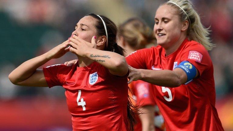 Fara Williams celebrates