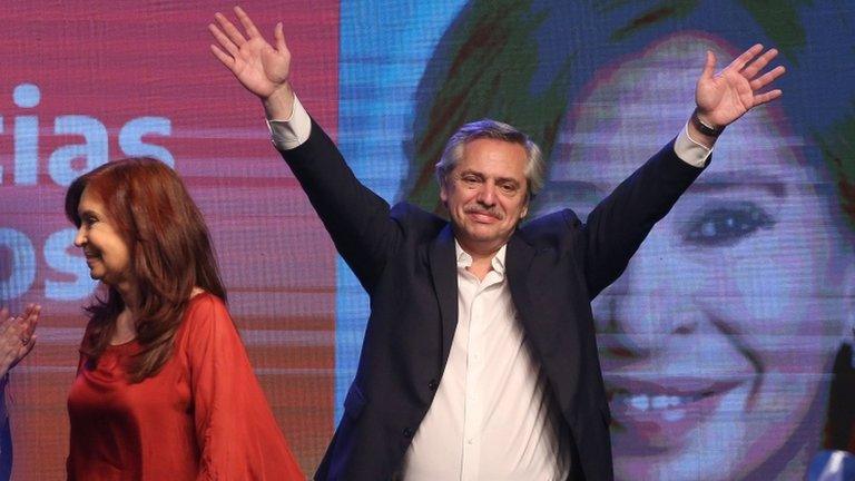 Presidential candidate Alberto Fernandez and running mate former President Cristina Fernandez de Kirchner