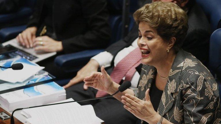 Dilma Rousseff testifies in the Senate, 29 August