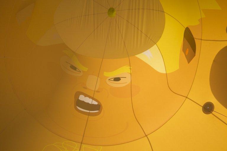 View of a trump balloon from inside