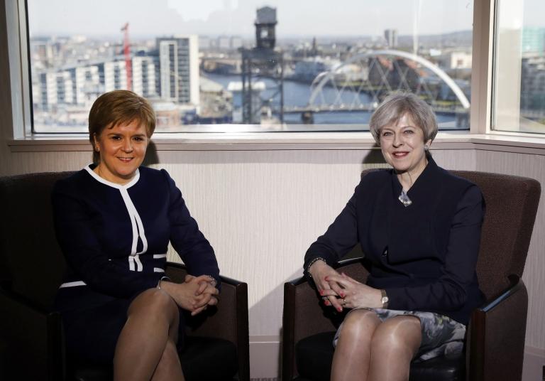 Nicola Sturgeon and Theresa May