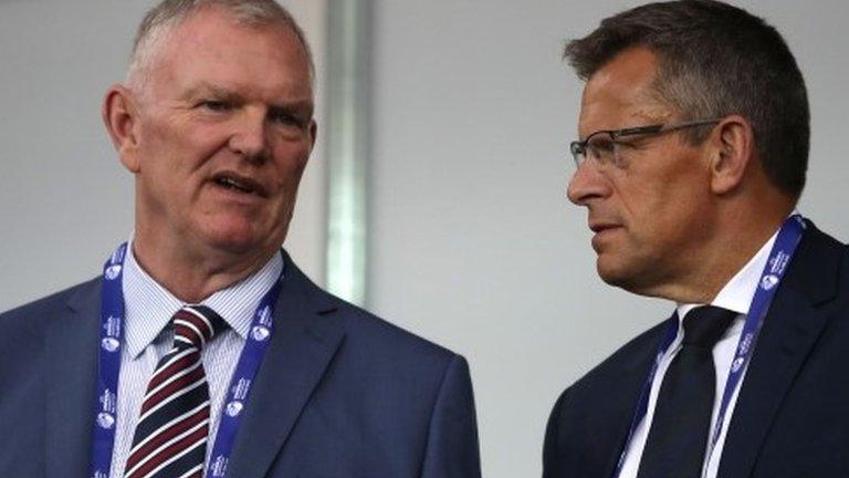 FA chairman Greg Clarke and chief executive Martin Glenn