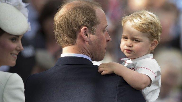 Duke and Duchess of Cambridge with Prince George