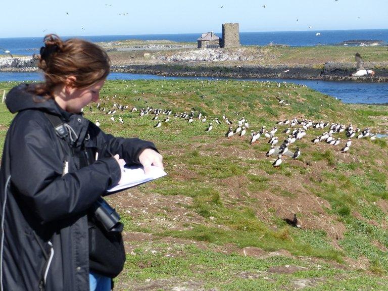 Ranger Harriet Reid on the Farne Islands