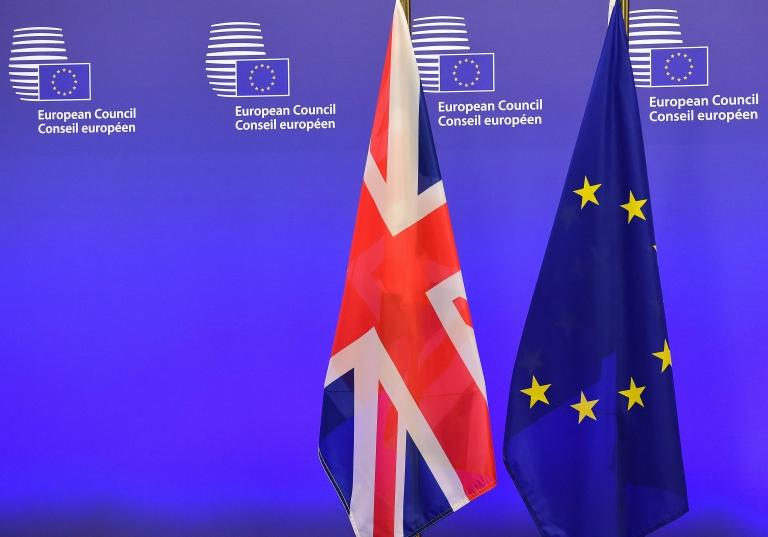 EU and UK flag side by side