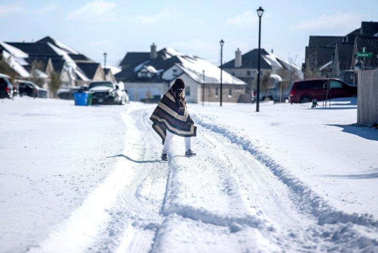 Neighbourhoods like this one in Pflugerville faced many hours without electricity