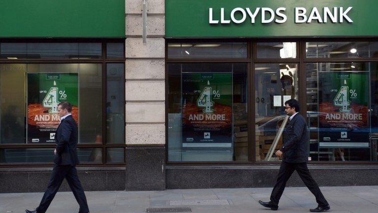 A branch of Lloyds Bank in the City of London,