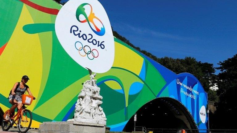 A giant banner advertising the 2016 Rio Olympics is pictured outside a tunnel which connects Botafogo and Copacabana neighbourhoods in Rio de Janeiro, Brazil, July 4, 2016