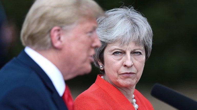 Donald Trump and Theresa May