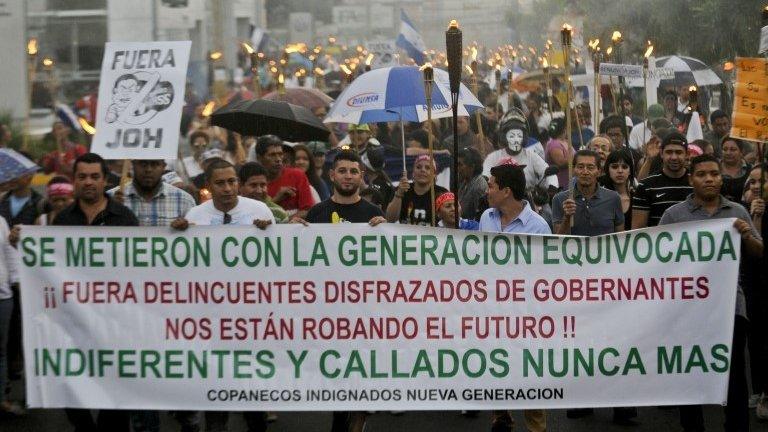 Anti-corruption protest in Tegucigalpa on 19 June 2015