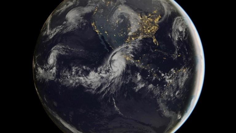 Eumetsat satellite image shows Hurricane Patricia off the Pacific coast of Mexico - 23 October