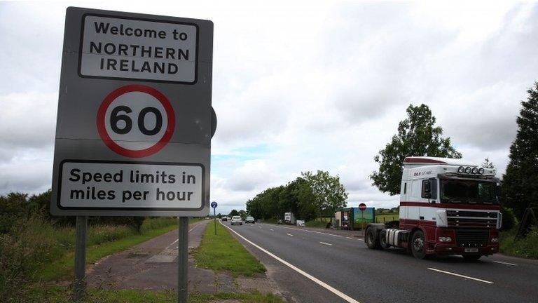 Irish border sign